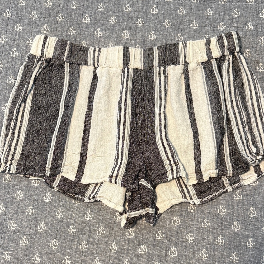 Workshop Republic Clothing High Waist Striped Shorts